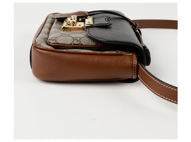 Padlock Gucci Mini Tote Schultertasche in Form eines Vorhängeschlosses Schwarz - Ansicht 5