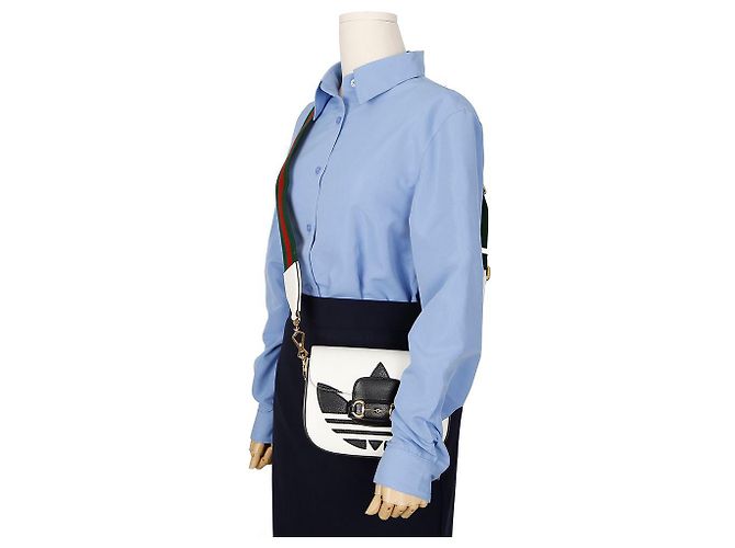 Gucci Borsa a spalla mini Horsebit Bianco - vista 10
