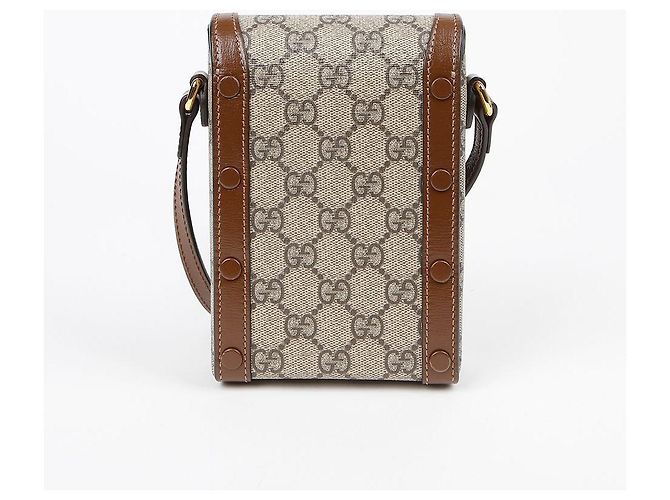 Gucci Borsa a spalla mini Horsebit Marrone - vista 3