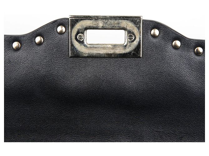 Valentino Borsa a Spalla Crossbody Rockstud Flap Nero - vista 10