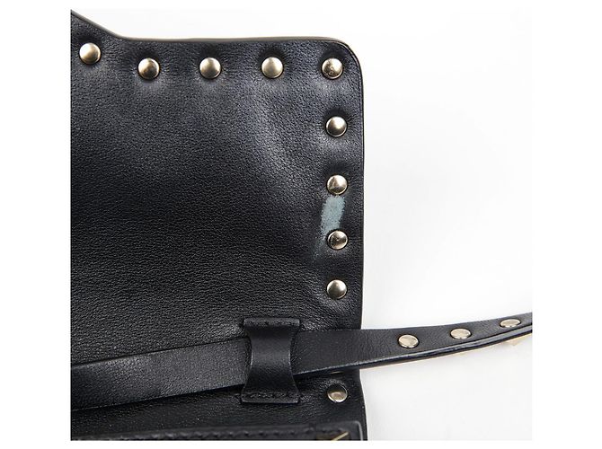 Valentino Borsa a Spalla Crossbody Rockstud Flap Nero - vista 11