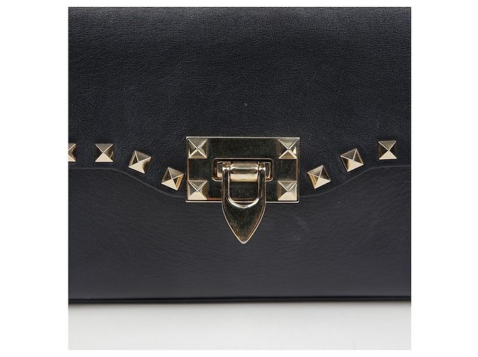 Valentino Borsa a Spalla Crossbody Rockstud Flap Nero - vista 2