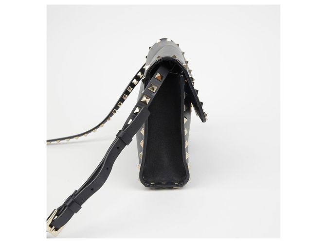 Valentino Borsa a Spalla Crossbody Rockstud Flap Nero - vista 4