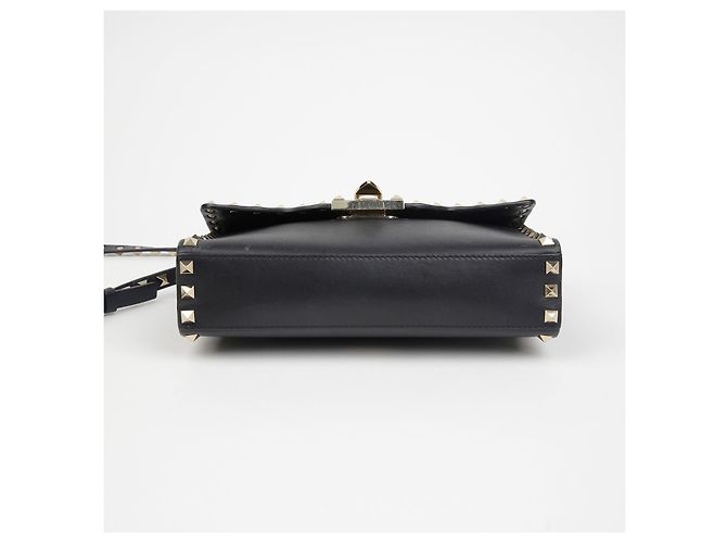 Valentino Borsa a Spalla Crossbody Rockstud Flap Nero - vista 5