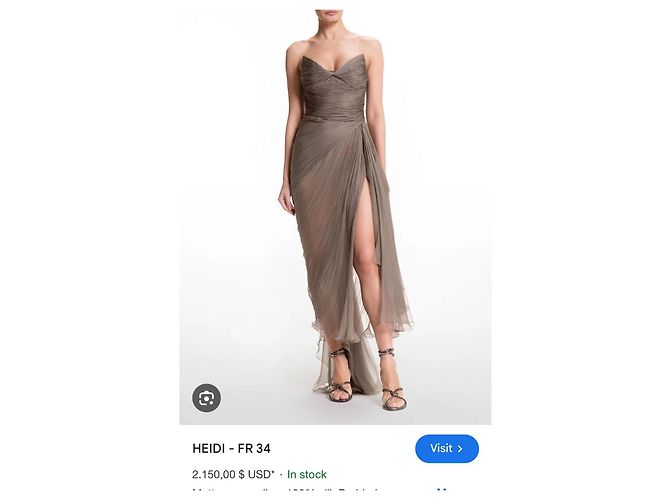 Autre Marque Vestido midi de seda Heidi Maria Lucia Hohan Gris Verde oliva - vista 3
