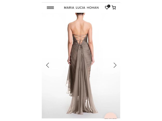 Autre Marque Vestido midi de seda Heidi Maria Lucia Hohan Gris Verde oliva - vista 5