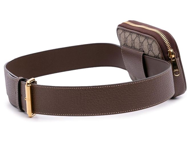 Gucci Piccola borsa a tracolla GG Supreme Web Ophidia – Tessuto rivestito Marrone - vista 2