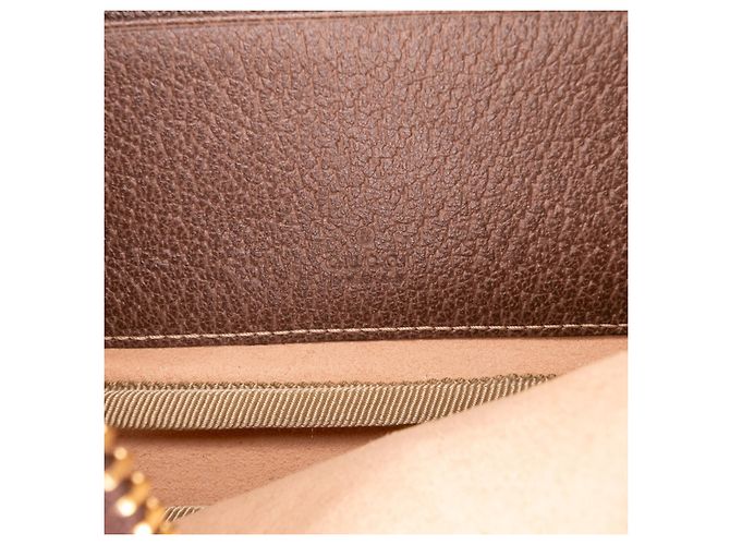 Gucci Piccola borsa a tracolla GG Supreme Web Ophidia – Tessuto rivestito Marrone - vista 4