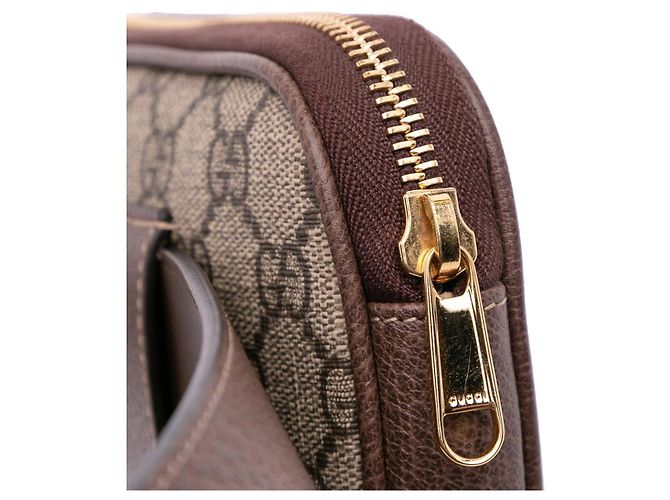 Gucci Piccola borsa a tracolla GG Supreme Web Ophidia – Tessuto rivestito Marrone - vista 6