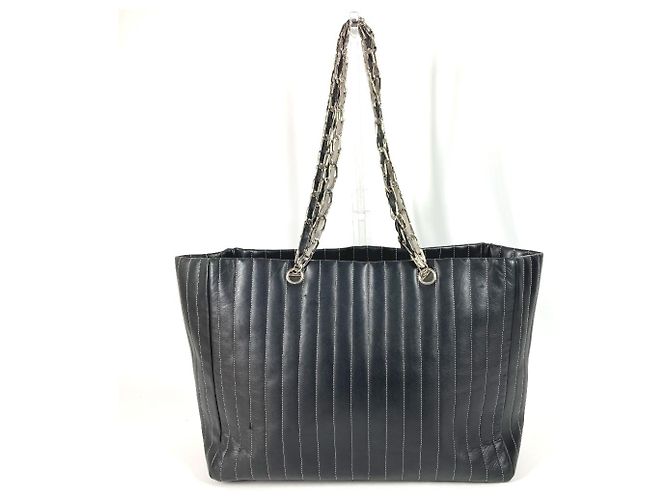 Bolsa Tote Mademoiselle com corrente dupla e logo CC Coco da Chanel Preto - vista 2