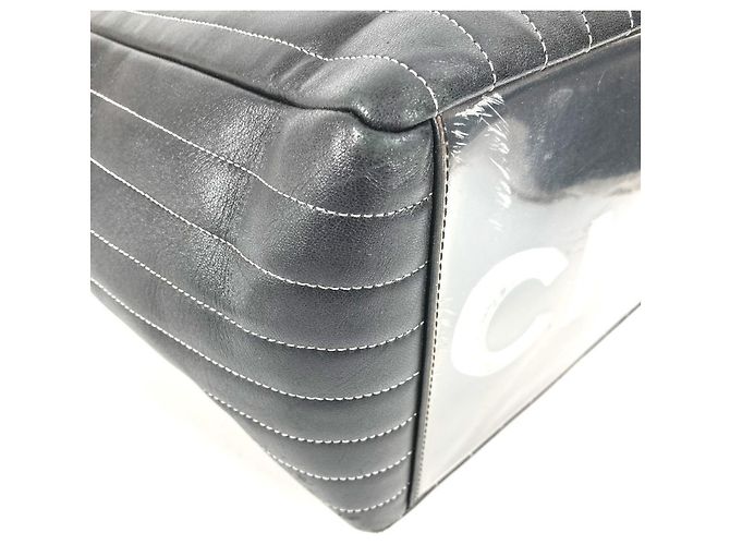 Bolsa Tote Mademoiselle com corrente dupla e logo CC Coco da Chanel Preto - vista 7