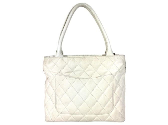 Borsa tote Reissue matelassé di Chanel Bianco - vista 2