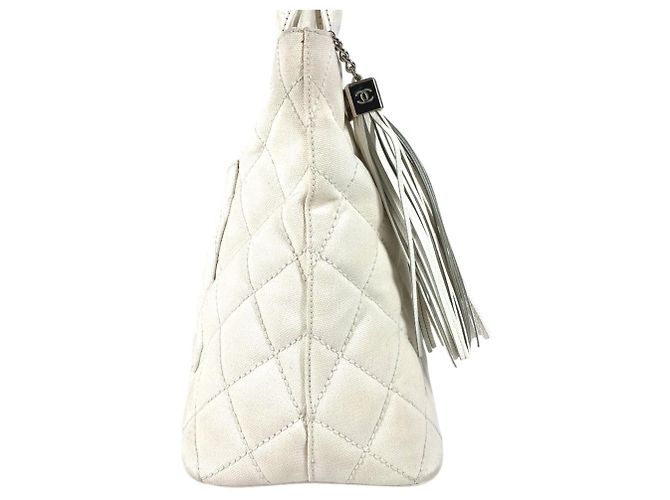 Borsa tote Reissue matelassé di Chanel Bianco - vista 4