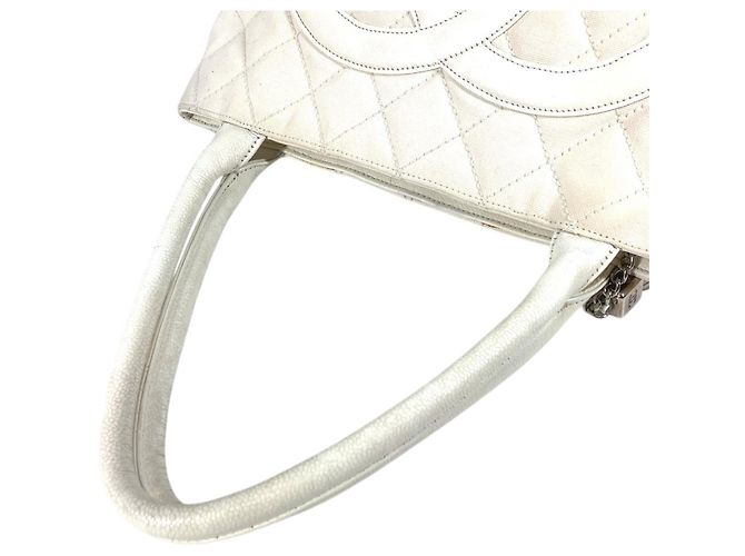 Borsa tote Reissue matelassé di Chanel Bianco - vista 8