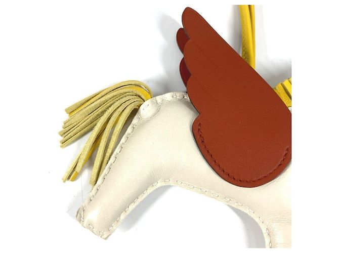 Charm per Borsa Hermès Rodeo Pegasus GM Marrone Bianco Giallo - vista 4