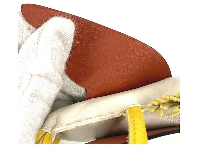 Charm per Borsa Hermès Rodeo Pegasus GM Marrone Bianco Giallo - vista 8