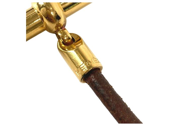 Collar choker pulsera doble logo Grennan de Hermès Castaño Dorado - vista 5
