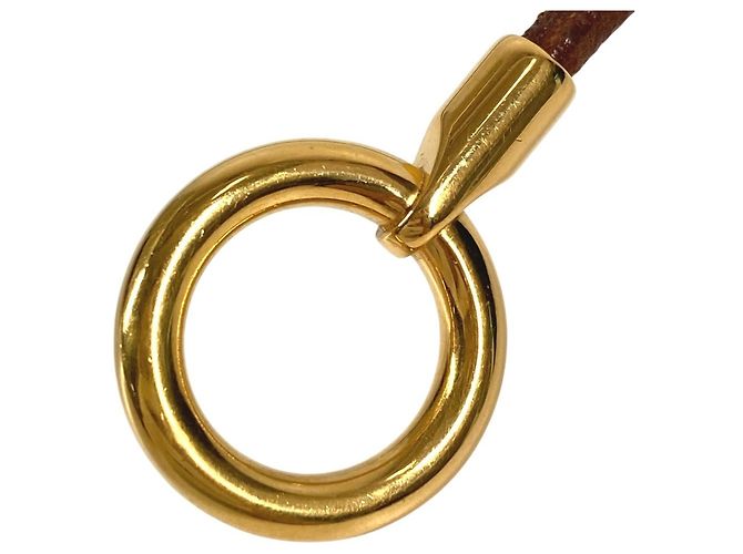 Collar choker pulsera doble logo Grennan de Hermès Castaño Dorado - vista 7