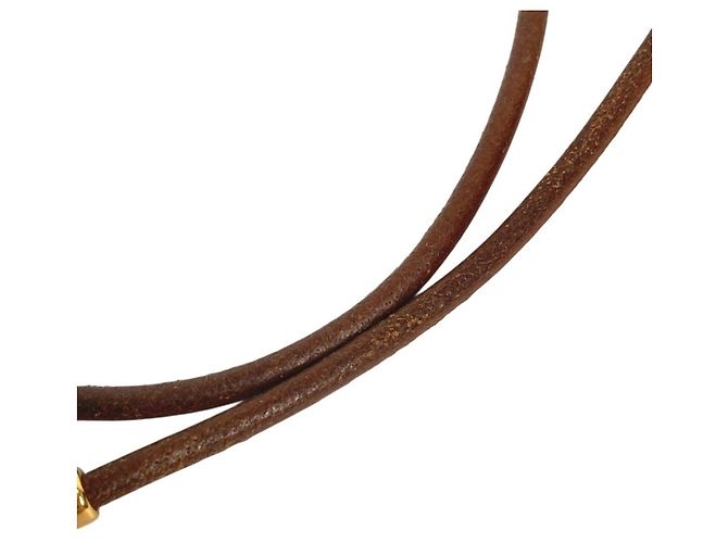Collar choker pulsera doble logo Grennan de Hermès Castaño Dorado - vista 8