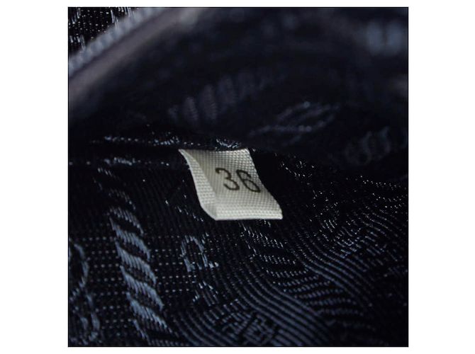 Borsa a catena con placca logo triangolare Prada Blu navy - vista 11