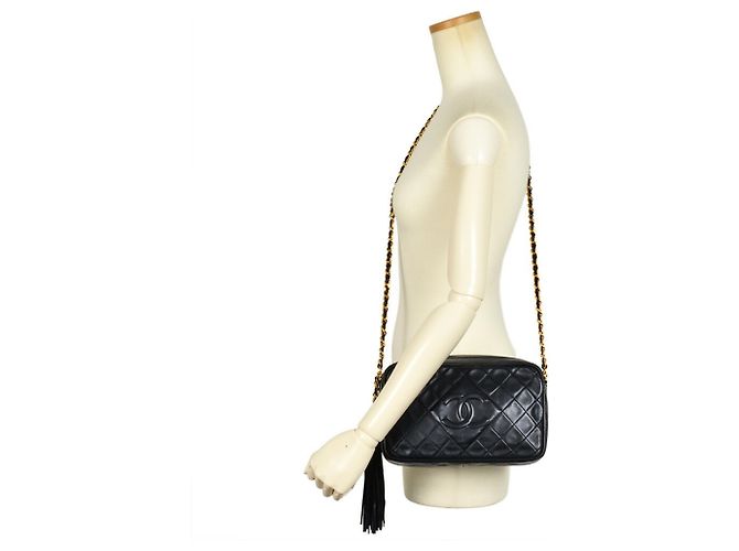 Borsa a Spalla Chanel Matelassé con Catena Nero - vista 8
