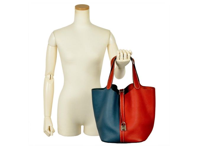 Hermès Picotin Lock GM Handtasche Rot - Ansicht 9
