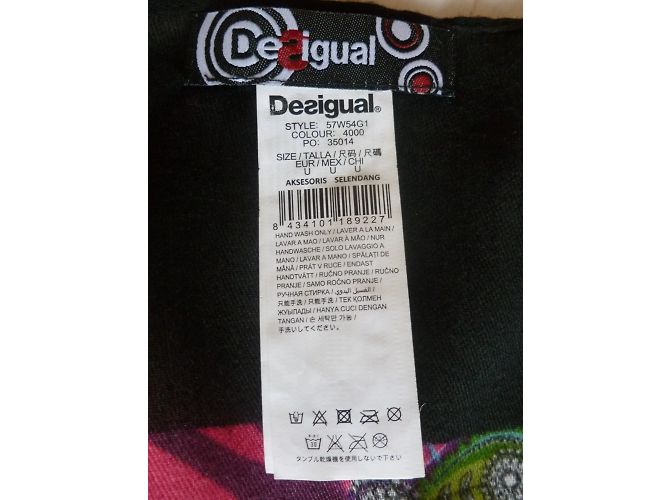 Nuovo stole/scarf maxi multicolore DESIGUAL Nero - vista 14