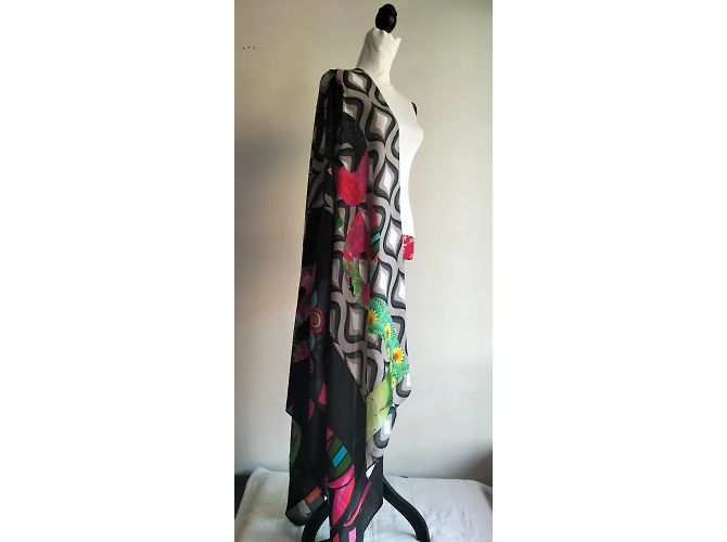 Nuovo stole/scarf maxi multicolore DESIGUAL Nero - vista 2