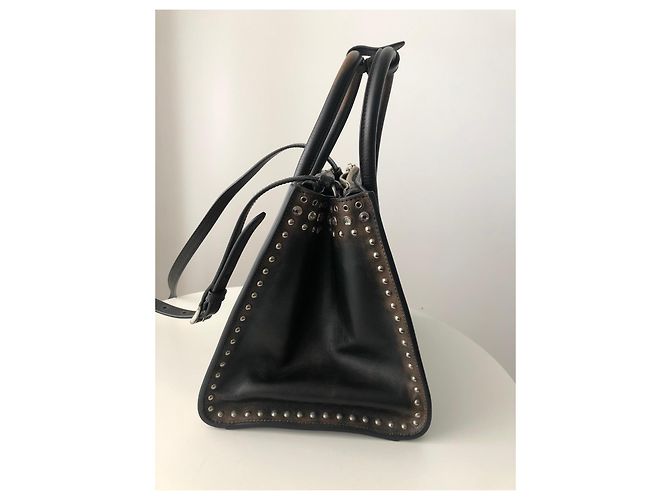 Prada Tasche aus braunem Leder. Vintage Ebano Vitello. - Ansicht 6