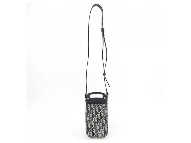 Borsa a mano Christian Dior Nero Blu Beige - vista 3