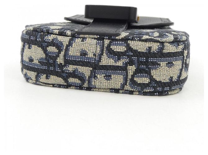 Borsa a mano Christian Dior Nero Blu Beige - vista 4