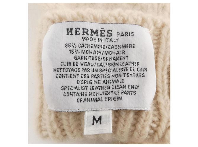 Beige Kaschmirhandschuhe von Hermès - Ansicht 3