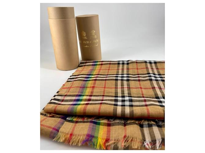 Bufanda de cuadros arcoíris Burberry Multicolor - vista 3