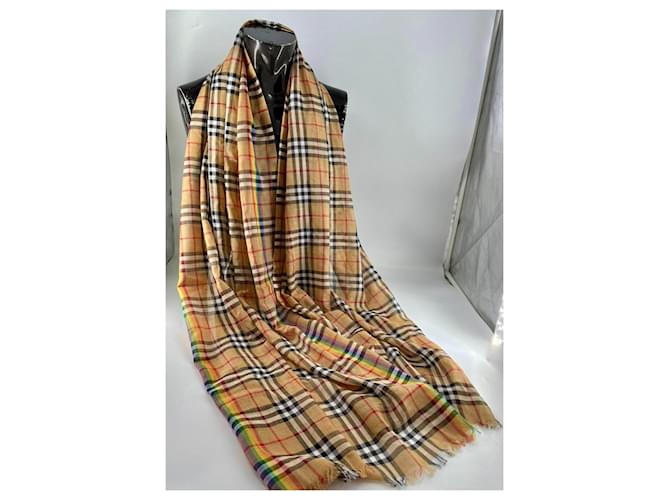 Bufanda de cuadros arcoíris Burberry Multicolor - vista 5