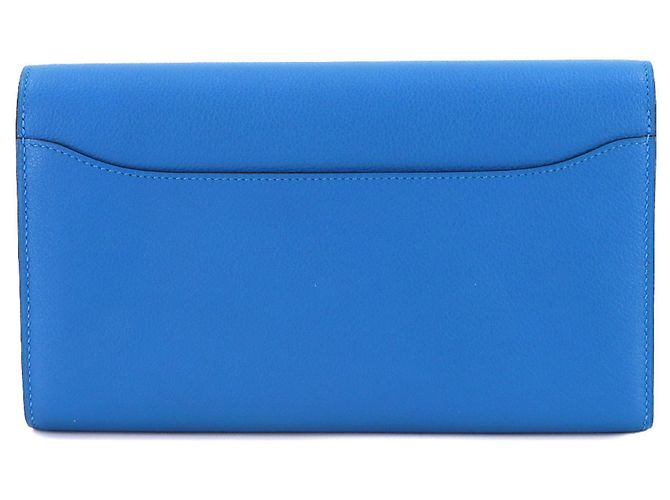 Cartera bifold larga Constance de Hermès en Azul Hydra - vista 2