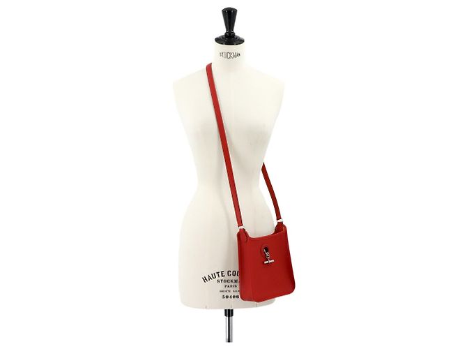 Borsa a spalla Vespa TPM di Hermès in Rouge H Rosso - vista 10