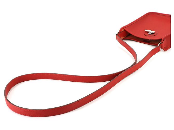 Borsa a spalla Vespa TPM di Hermès in Rouge H Rosso - vista 6