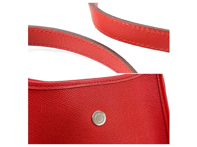 Borsa a spalla Vespa TPM di Hermès in Rouge H Rosso - vista 9
