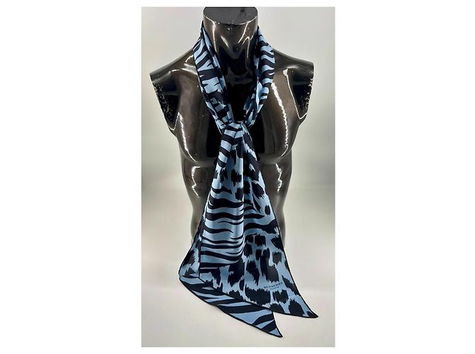 Sciarpa Burberry Prorsum – 100% Seta – stampa animale ibrida Multicolore - vista 8