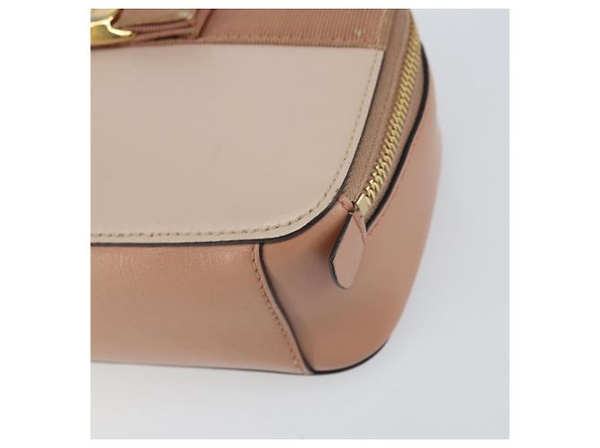 Borsa a mano in pelle Salvatore Ferragamo Vala 2 in 1 Rosa Oro Auth 161059 - vista 10