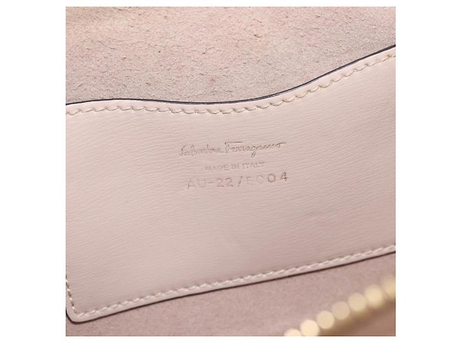 Borsa a mano in pelle Salvatore Ferragamo Vala 2 in 1 Rosa Oro Auth 161059 - vista 12