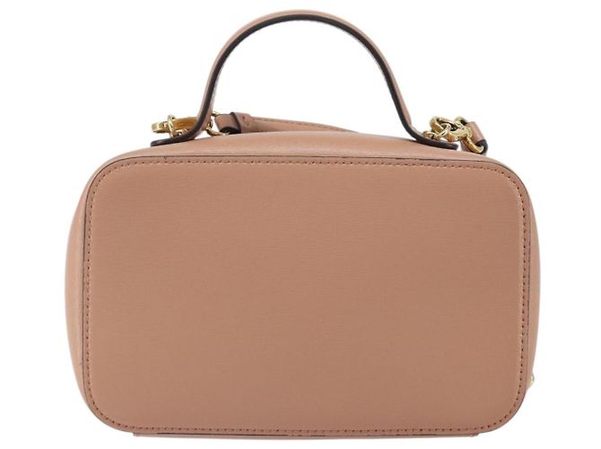 Borsa a mano in pelle Salvatore Ferragamo Vala 2 in 1 Rosa Oro Auth 161059 - vista 2