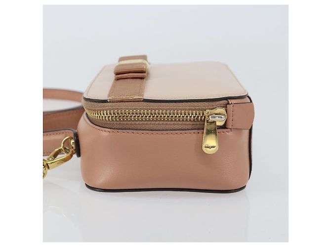 Borsa a mano in pelle Salvatore Ferragamo Vala 2 in 1 Rosa Oro Auth 161059 - vista 4