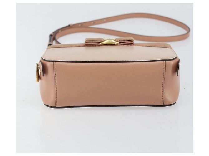 Borsa a mano in pelle Salvatore Ferragamo Vala 2 in 1 Rosa Oro Auth 161059 - vista 5