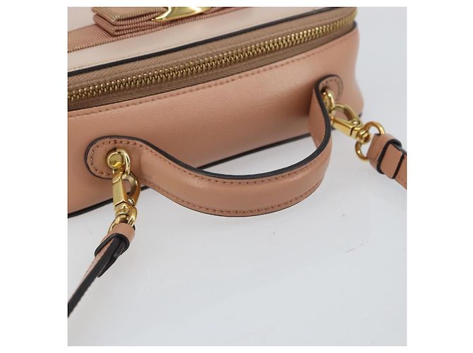 Borsa a mano in pelle Salvatore Ferragamo Vala 2 in 1 Rosa Oro Auth 161059 - vista 7