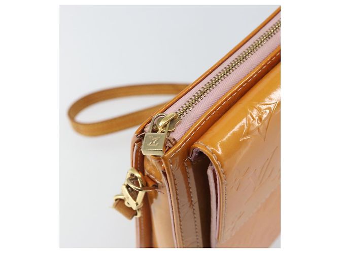 LOUIS VUITTON Pouch Motto Monogram Vernis Rosa Malvavisco M91312 LV Auth 159089 - vista 10