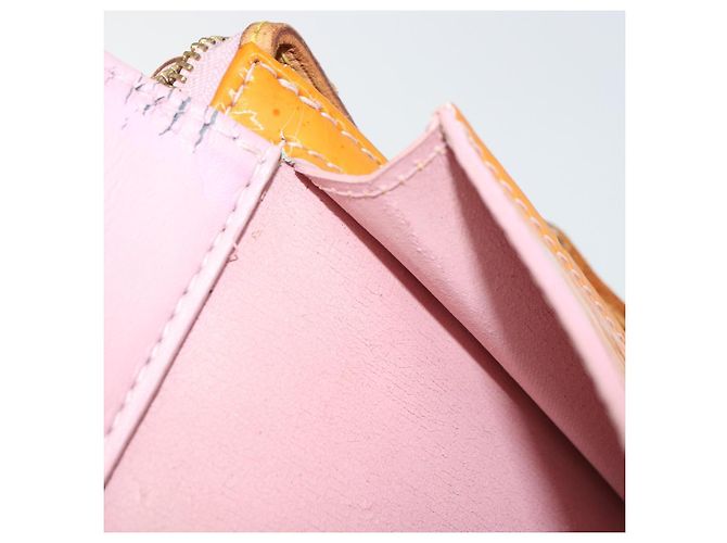 LOUIS VUITTON Pouch Motto Monogram Vernis Rosa Malvavisco M91312 LV Auth 159089 - vista 12