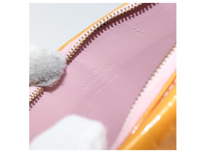 LOUIS VUITTON Pouch Motto Monogram Vernis Rosa Malvavisco M91312 LV Auth 159089 - vista 17