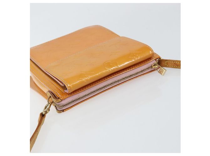 LOUIS VUITTON Pouch Motto Monogram Vernis Rosa Malvavisco M91312 LV Auth 159089 - vista 6