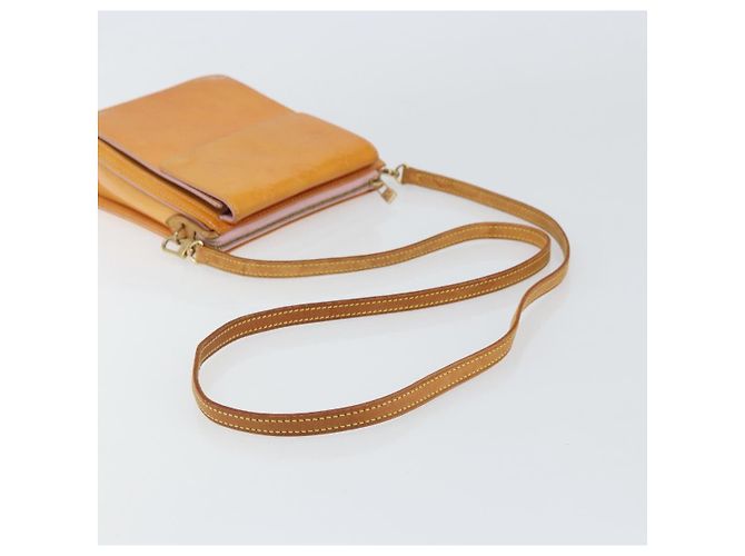 LOUIS VUITTON Pouch Motto Monogram Vernis Rosa Malvavisco M91312 LV Auth 159089 - vista 7